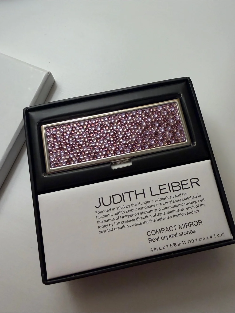 Judith Leiber x Target Neiman Marcus Purple Crystal Compact Mirror w/ Dust Bag